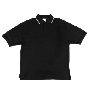 White Collar Black Polo Shirt