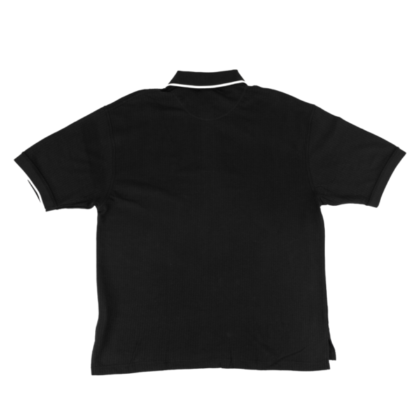 White Collar Black Polo Shirt - Image 2